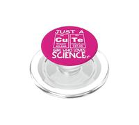 Just a Girl Who Loves Science Cute Girls Science Teacher PopSockets PopGrip para MagSafe