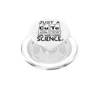 Just a Girl Who Loves Science Cute Girls Science Teacher PopSockets PopGrip para MagSafe