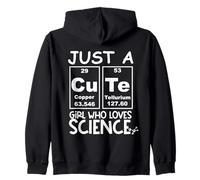 Just a Girl Who Loves Science Cute Girls Science Teacher Sudadera con Capucha