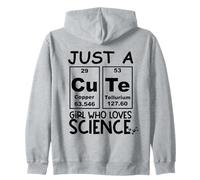 Just a Girl Who Loves Science Cute Girls Science Teacher Sudadera con Capucha