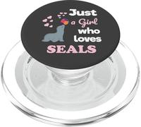 Just a Girl Who Loves Seals Girls Seal PopSockets PopGrip para MagSafe