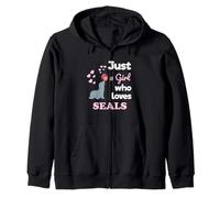 Just a Girl Who Loves Seals Girls Seal Sudadera con Capucha