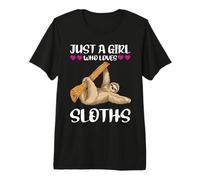 Just A Girl Who Loves Sloths Funny Sloth Lovers Camiseta Premium