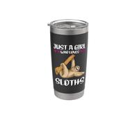 Just A Girl Who Loves Sloths Funny Sloth Lovers Vaso térmico de acero inoxidable de doble pared