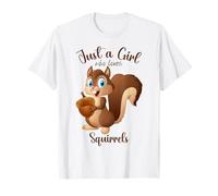 Just a Girl Who Loves Squirrels Cute Little Girls Toddler Camiseta