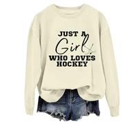 Just A Girl Who Loves - Sudadera divertida de hockey sobre hielo para mujer, Khika, 3XL