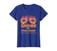 Just A Girl Who Loves Sunshine and Steel Drums For Woman Camiseta, Mujer, Azul Real, 3XL