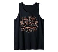 Just a Girl Who Loves Tennessee Floral Women and Girls Camiseta sin Mangas