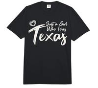Just a Girl Who Loves Texas. Cute Women's Teen Girls Tween Comfort Colors Adult Heavyweight T-Shirt