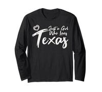 Just a Girl Who Loves Texas. Cute Women's Teen Girls Tween Manga Larga