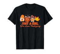 Just A Girl Who Loves Thanksgiving Cozy Autumn Vibes Camiseta