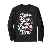 Just A Girl who loves TIM T-Shirt Cute TIM Manga Larga