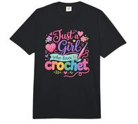 Just a Girl Who Loves to Crochet Funny Cute Crochet Comfort Colors Adult Heavyweight T-Shirt