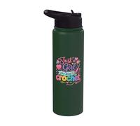 Just a Girl Who Loves to Crochet Funny cute Crochet Stainless Steel Insulated Water Bottle