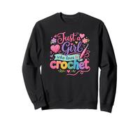 Just a Girl Who Loves to Crochet Funny Cute Crochet Sudadera
