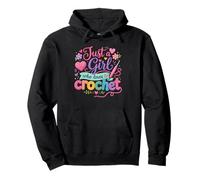 Just a Girl Who Loves to Crochet Funny Cute Crochet Sudadera con Capucha