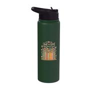 Just A Girl Who Loves To Read Floral Book Lover Stainless Steel Insulated Water Bottle