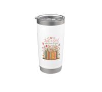 Just A Girl Who Loves To Read Floral Book Lover Vaso térmico de acero inoxidable de doble pared