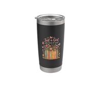 Just A Girl Who Loves To Read Floral Book Lover Vaso térmico de acero inoxidable de doble pared