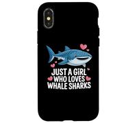 Just a Girl Who Loves Whale Sharks Cute Whale Shark Carcasa para iPhone X/XS