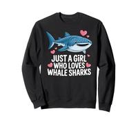 Just a Girl Who Loves Whale Sharks Cute Whale Shark Sudadera