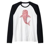 Just A Girl Who Loves Whale Sharks Floral Camiseta Manga Raglan