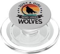 Just A Girl Who Loves Wolves Wolf Disfraz para Amantes PopSockets PopGrip para MagSafe