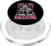 Just A Girl Who Really Loves Raccoons PopSockets PopGrip para MagSafe
