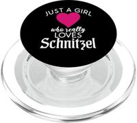 Just a Girl Who Really Loves Schnitzel alemán Schnitzel PopSockets PopGrip para MagSafe