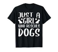 Just A Girl Who Rescues Dogs Dog Rescue Camiseta