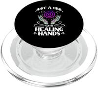Just A Girl with Healing Hands Energy Healing Reiki PopSockets PopGrip para MagSafe