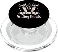 Just A Girl with Healing Hands Masajista Terapeuta Mujer PopSockets PopGrip para MagSafe