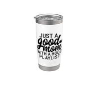 Just A Good Mom With A Hood Lista de reproducción Dicho divertido Vaso térmico de acero inoxidable de doble pared