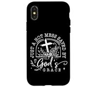 Just A Hot Mess Saved by God'S Grace Cita Carcasa para iPhone X/XS