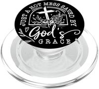 Just A Hot Mess Saved by God'S Grace Cita PopSockets PopGrip para MagSafe