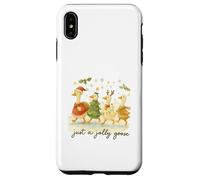 Just a Jolly Goose Christmas Watercolor Parade Carcasa para iPhone XS MAX