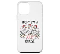 Just a Jolly Goose Silly Christmas Festive Goose on Loose Carcasa para iPhone 12 Mini