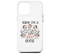 Just a Jolly Goose Silly Christmas Festive Goose on Loose Carcasa para iPhone 12 Pro MAX