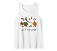 Just A Jolly Goose Xmas Funny Merry Christmas Camiseta sin Mangas