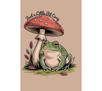 Just a Little Bit Cozy: Frog Dot Grid Journal: Aesthetic Cottagecore Dotted Notebook for Bullet Journaling, Vintage Mushroom Art, 120 Pages, 5x5mm Dots, 6x9 inches, Cream Paper