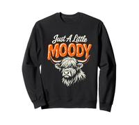 Just A Little Moody Highland Cows Cow Lover Mujeres Chicas Sudadera