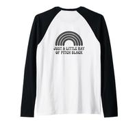 Just A Little Ray of Pitch Black Halloween Goth Gothic Punk Camiseta Manga Raglan