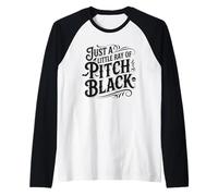 Just A Little Ray of Pitch Black Halloween Goth Gothic Punk Camiseta Manga Raglan