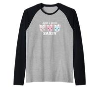 Just A Little Sassy - Mamá Amante del Bulldog francés Camiseta Manga Raglan