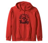 Just a Little Trashy Funny Trash Panda Raccoon Meme Sudadera con Capucha