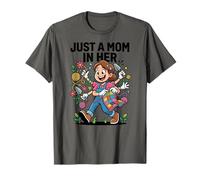 Just A Mom In Her Era Tejer Humor Jardinería Camiseta