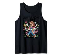 Just A Mom In Her Era Tejer Humor Jardinería Camiseta sin Mangas