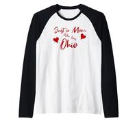 Just a Mom Who Loves Ohio Cute Ohio Mom Camiseta Manga Raglan
