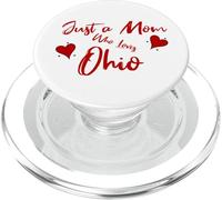 Just a Mom Who Loves Ohio Cute Ohio Mom PopSockets PopGrip para MagSafe