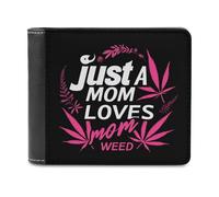 Just A Mom Who Loves Weed - Cartera plegable con múltiples ranuras para tarjetas para hombres y mujeres, Estilo:, Talla única, MHXYZHW